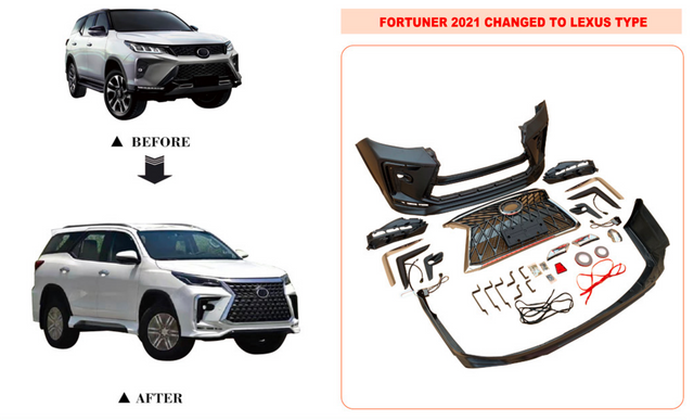 2021 Toyota Fortuner na Lexus Tipe Modified Body Kit