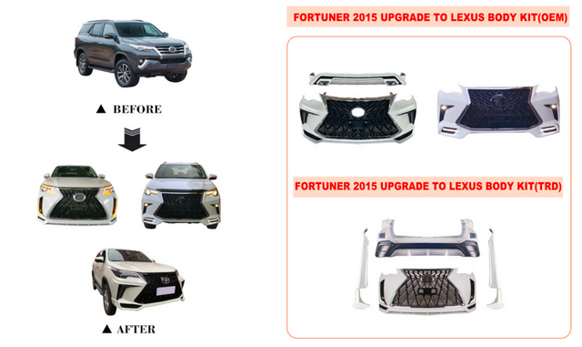 2015 Toyota Fortuner til Lexus Style Body Kit